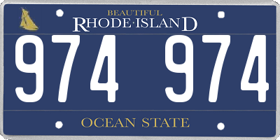 RI license plate 974974