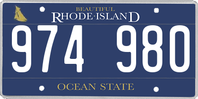 RI license plate 974980