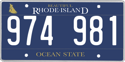 RI license plate 974981