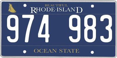 RI license plate 974983