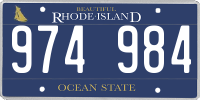 RI license plate 974984