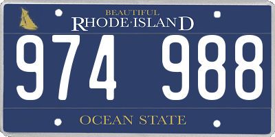 RI license plate 974988