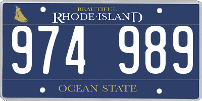 RI license plate 974989