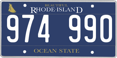 RI license plate 974990
