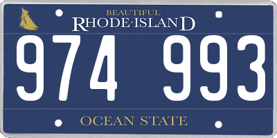 RI license plate 974993