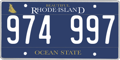RI license plate 974997