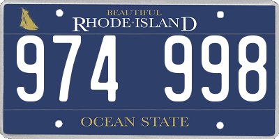 RI license plate 974998