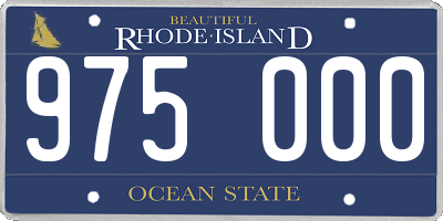 RI license plate 975000