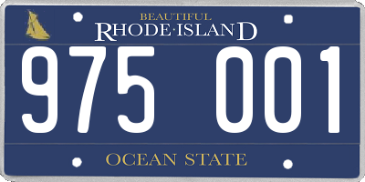 RI license plate 975001