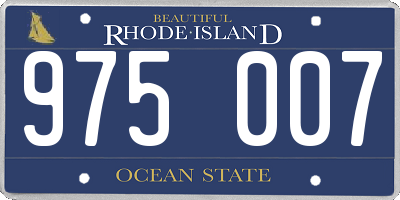 RI license plate 975007