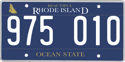 RI license plate 975010