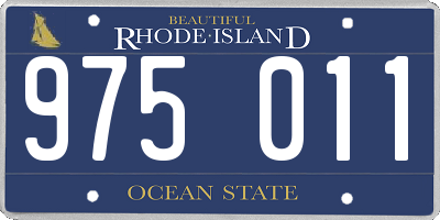 RI license plate 975011