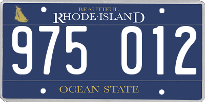 RI license plate 975012