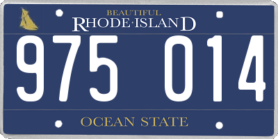 RI license plate 975014