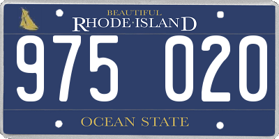 RI license plate 975020