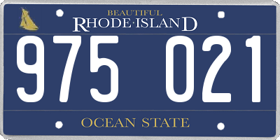 RI license plate 975021