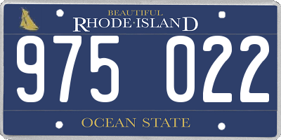 RI license plate 975022