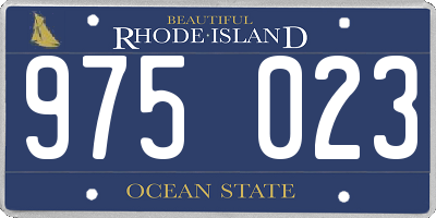 RI license plate 975023