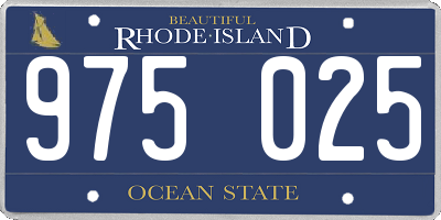 RI license plate 975025