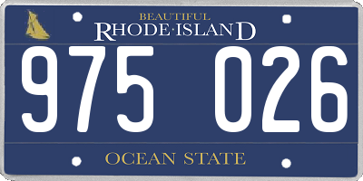 RI license plate 975026