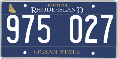 RI license plate 975027