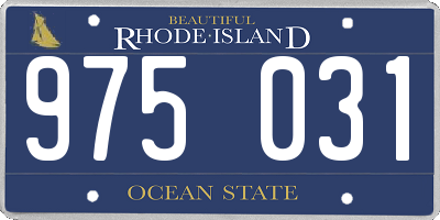 RI license plate 975031