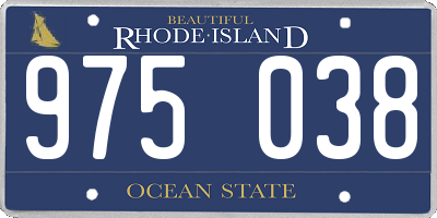 RI license plate 975038