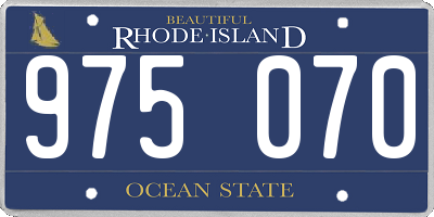 RI license plate 975070