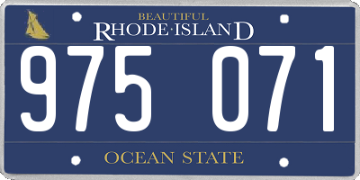 RI license plate 975071