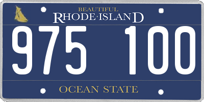 RI license plate 975100