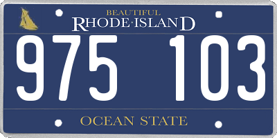 RI license plate 975103