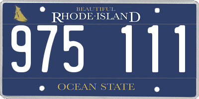 RI license plate 975111