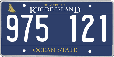 RI license plate 975121