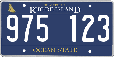 RI license plate 975123