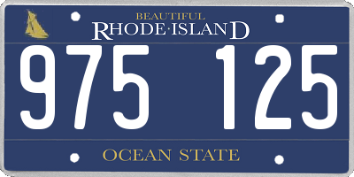 RI license plate 975125