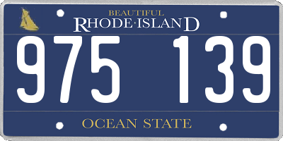 RI license plate 975139