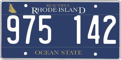 RI license plate 975142