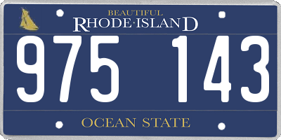 RI license plate 975143