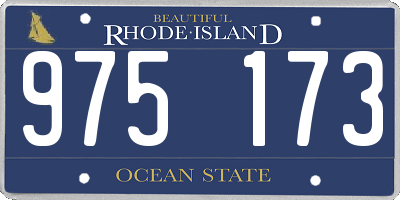 RI license plate 975173