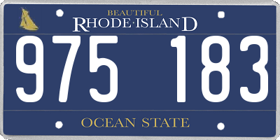 RI license plate 975183