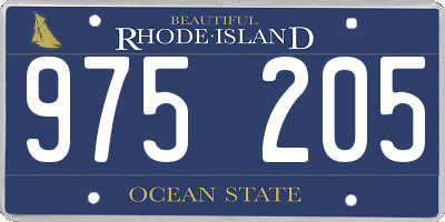 RI license plate 975205