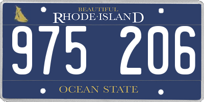 RI license plate 975206