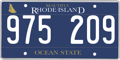 RI license plate 975209