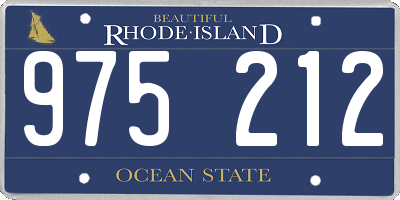 RI license plate 975212