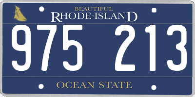 RI license plate 975213