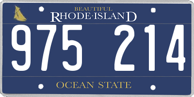 RI license plate 975214