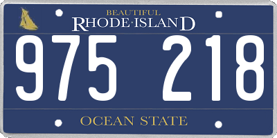 RI license plate 975218