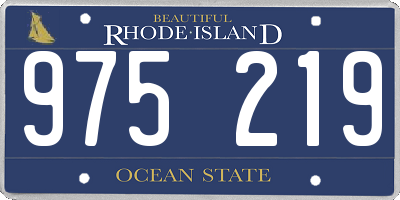 RI license plate 975219