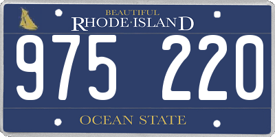 RI license plate 975220