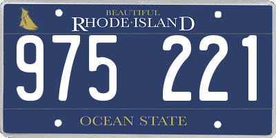 RI license plate 975221